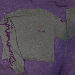Fairly cropped diamond supply co long sleeve